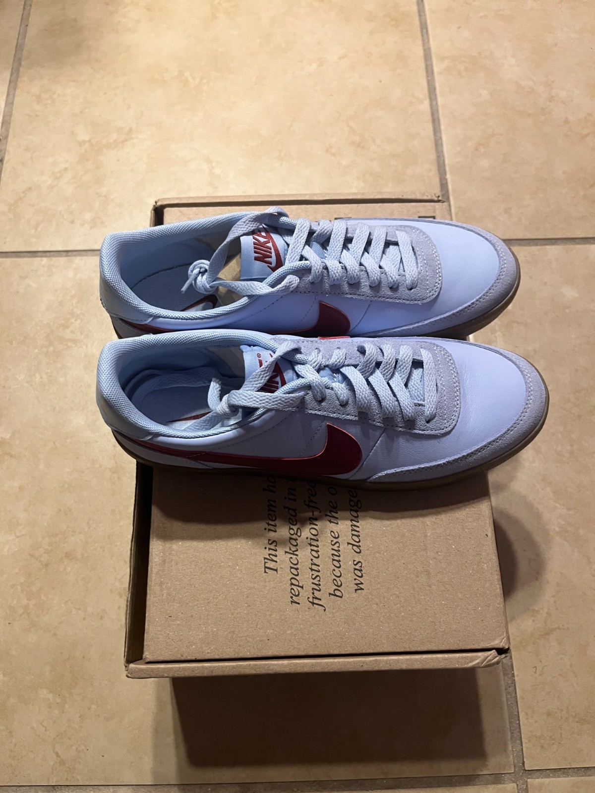 Nike Killshot 2 Royal Tint Red Gum Team Red Leather Sneakers IF1745-400 sz 9.5