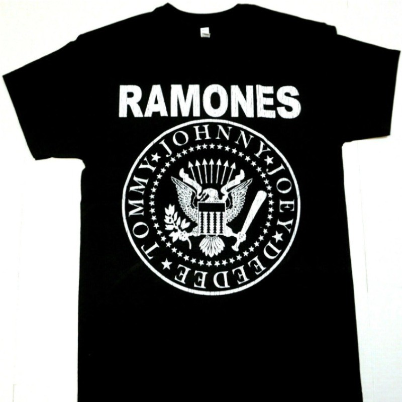 Ramones Distressed Punk Rock Shirt Vintage Band Graphic Tee Men’s Black T-Shirt