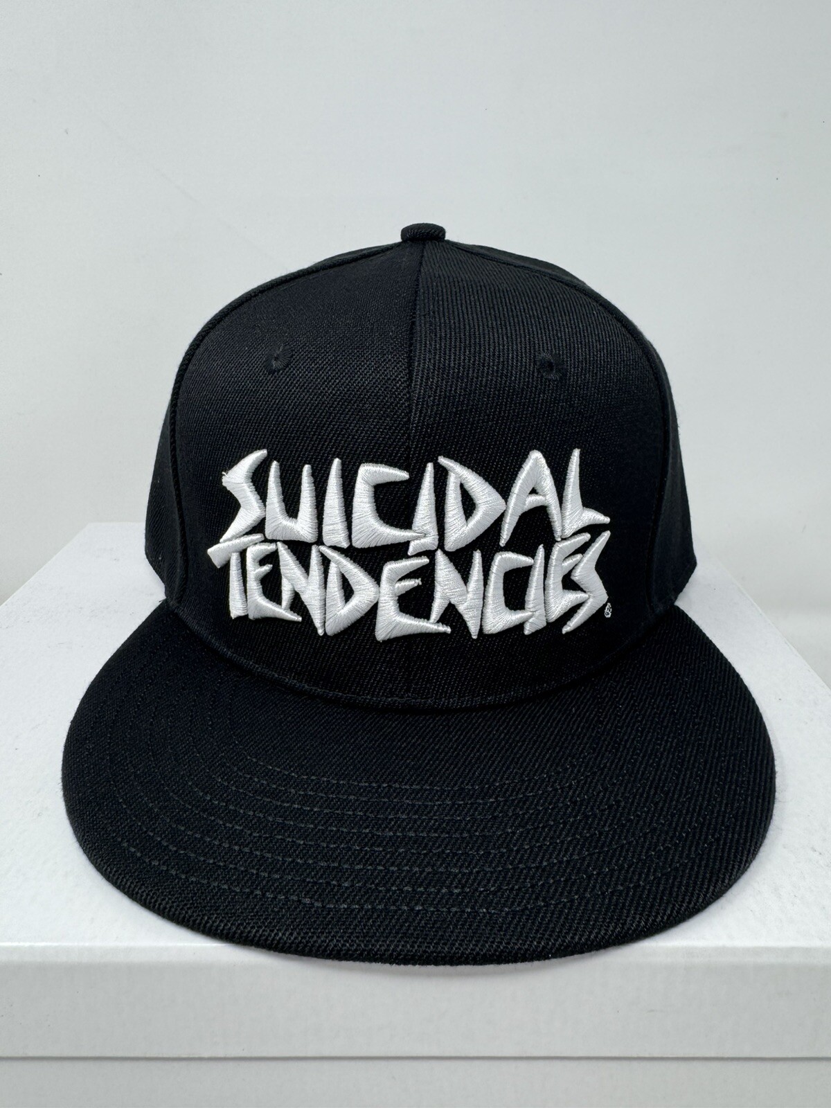 New Suicidal Tendencies OG White Logo Flip Bill Snapback Black Hat Cap
