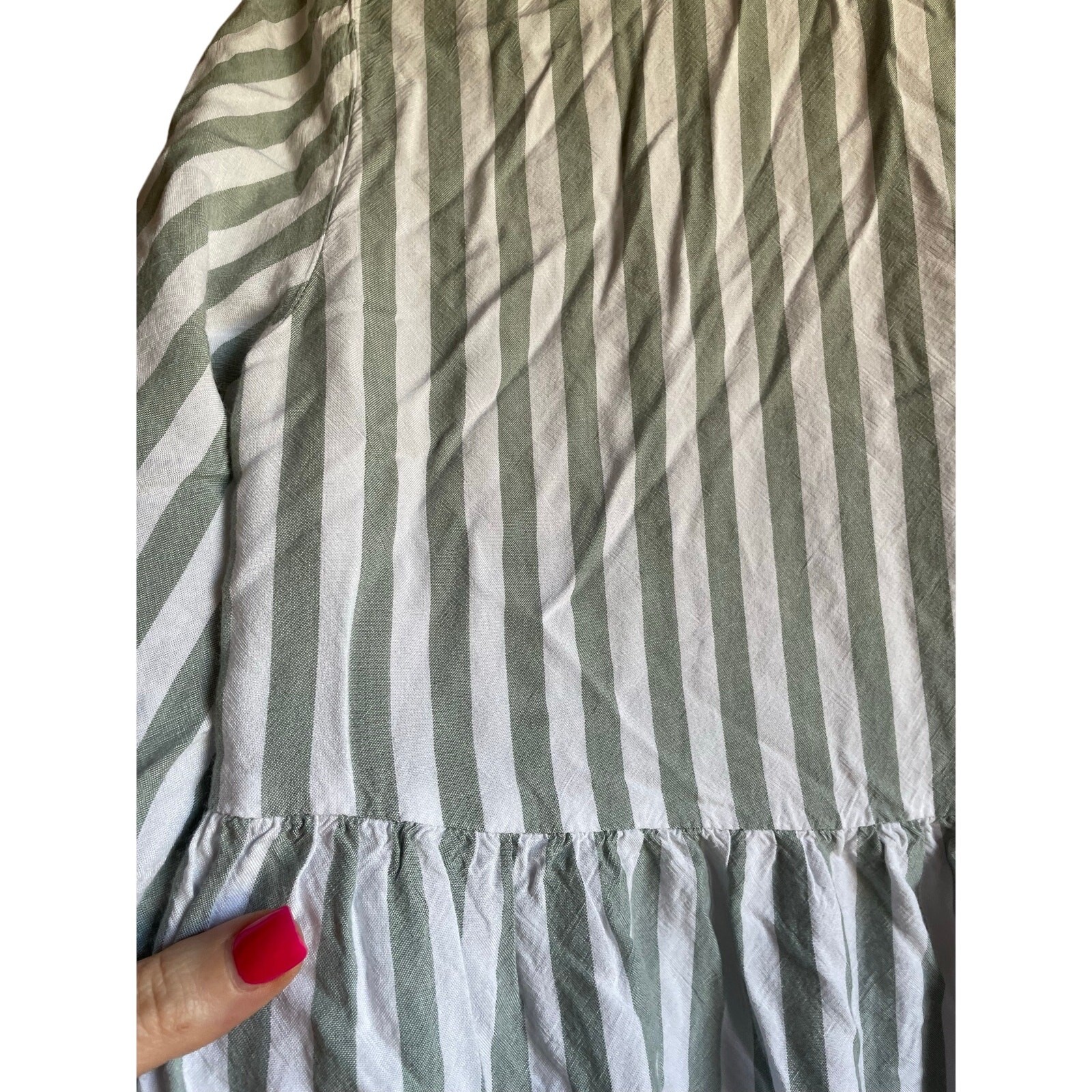 DIP Eco-Friendly Striped Cotton Dress Size Large
