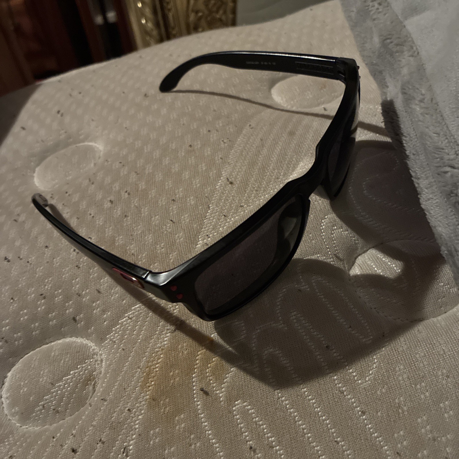 Oakley Holbrook Matte Black Red Icons Replacement Frame Only Authentic OO9102