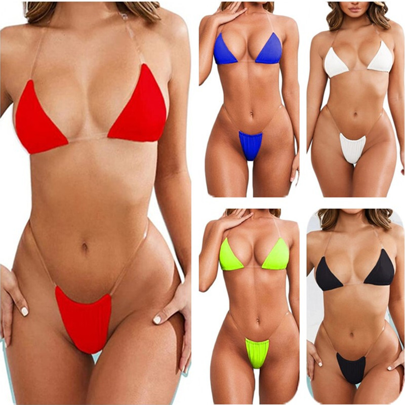 Extreme Sexy Mini Micro Bikini Sets Swimwear G-String Bottom Swimsuit for Women