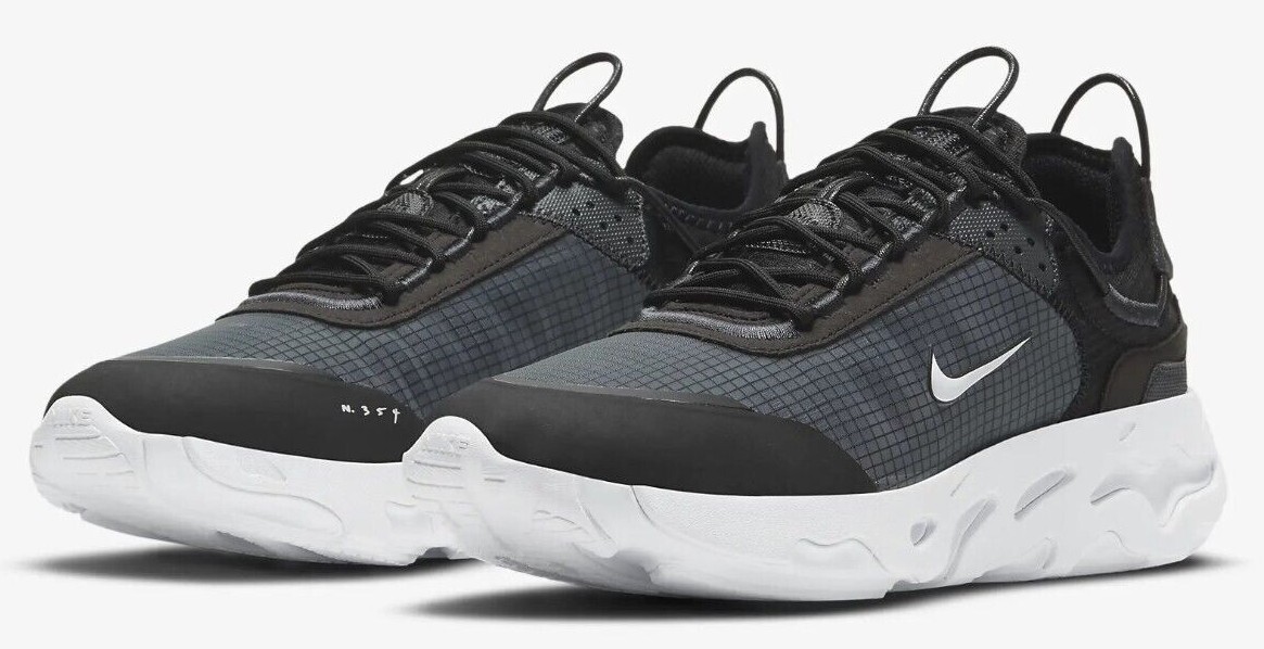 Men’s Nike React Live Running Shoes, CV1772 003 Multi Sizes Black/Dark Smoke Gre
