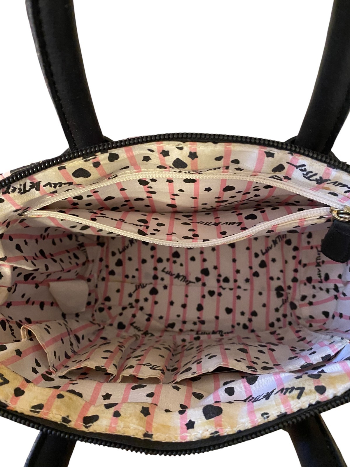 Luv Betsey By Betsey Johnson Multicolor Handbag with Cat Theme