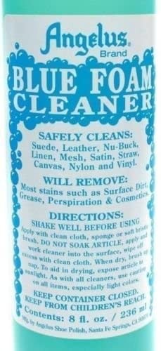 Angelus Blue Foam Cleaner for Leather Suede Nubuck Vinyl Straw Canvas 8 oz