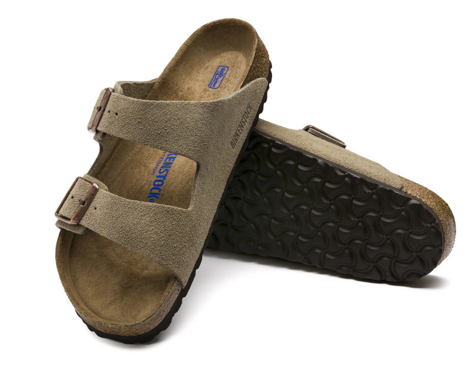 Birkenstock Arizona Soft Footbed Suede Leather Sandals Taupe/Mocha/Black/Mink