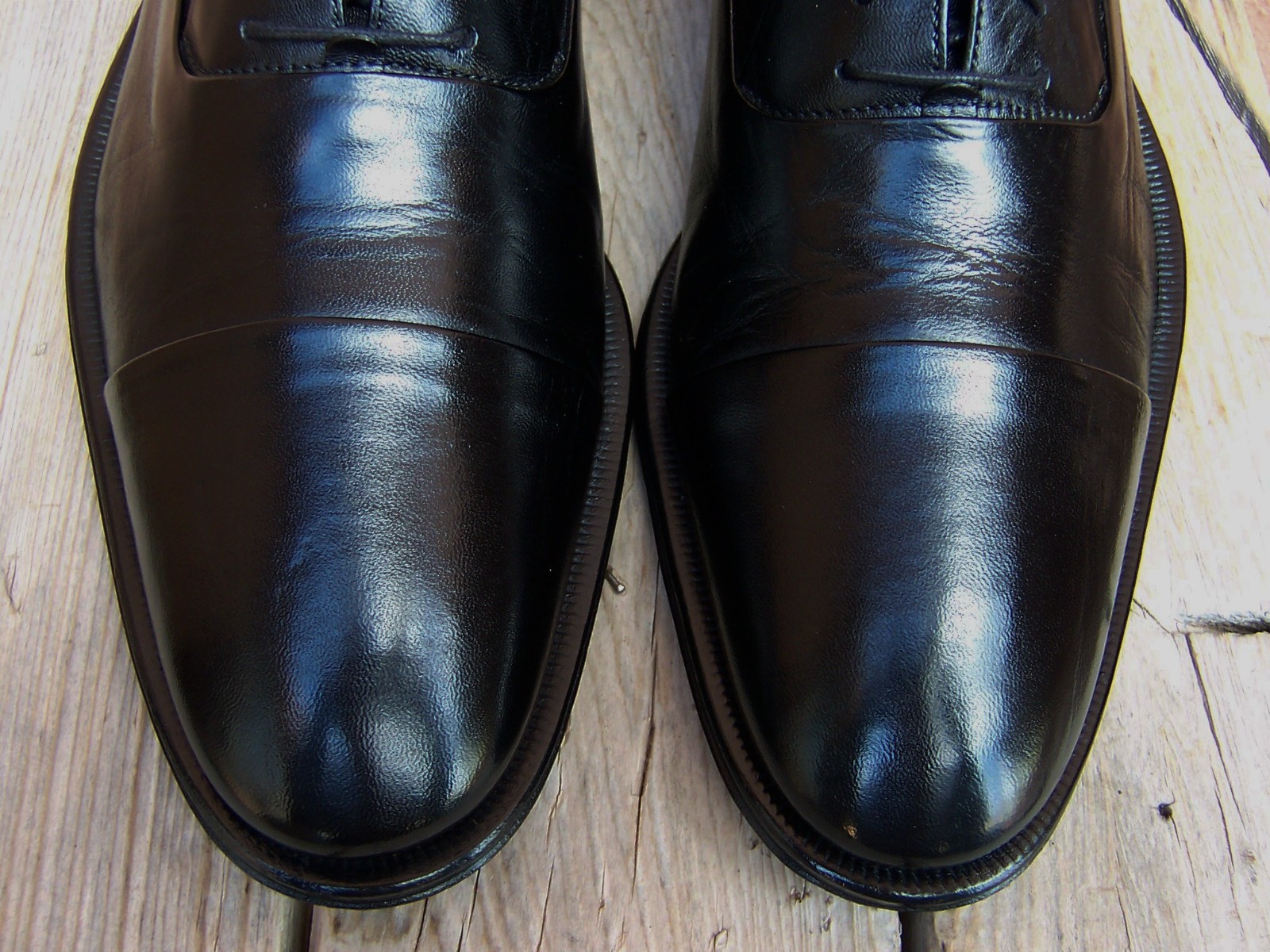 BRUNO MAGLI Mens Casual Dress Shoes Black Leather Cap Toe Italian Oxford Size 9M