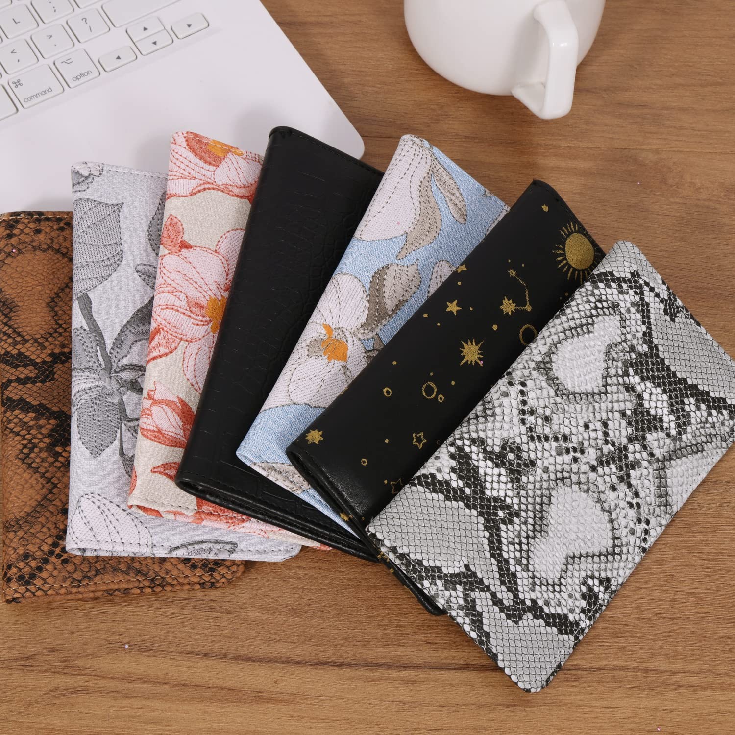 Checkbook Cover for Duplicate Checks for Women, RFID Blocking PU Leather Stan…