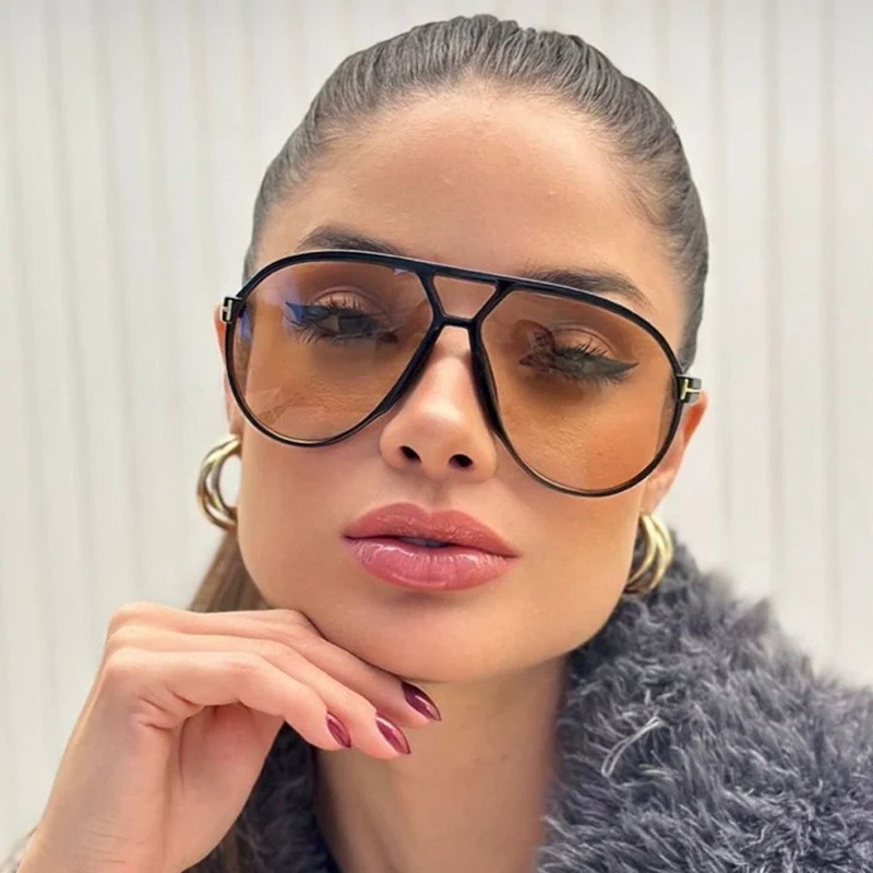 Big Pilot XXL “THE PILOT” OVERSIZED Metal Gradient Women Sunglasses Shadz @ XL