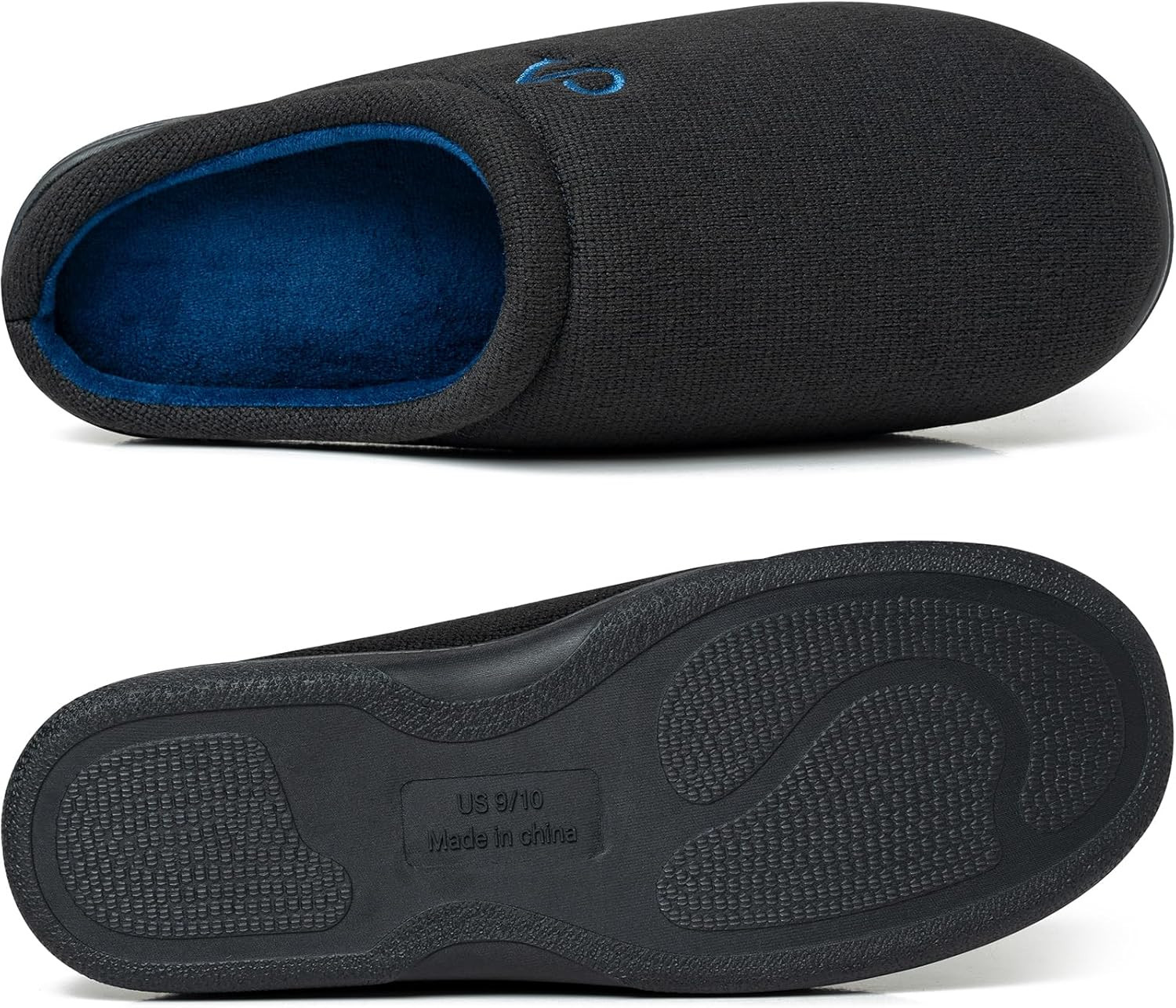 Men’S Cozy House Slippers Indoor Shoes Memory Foam Insoles & Rubber Soles