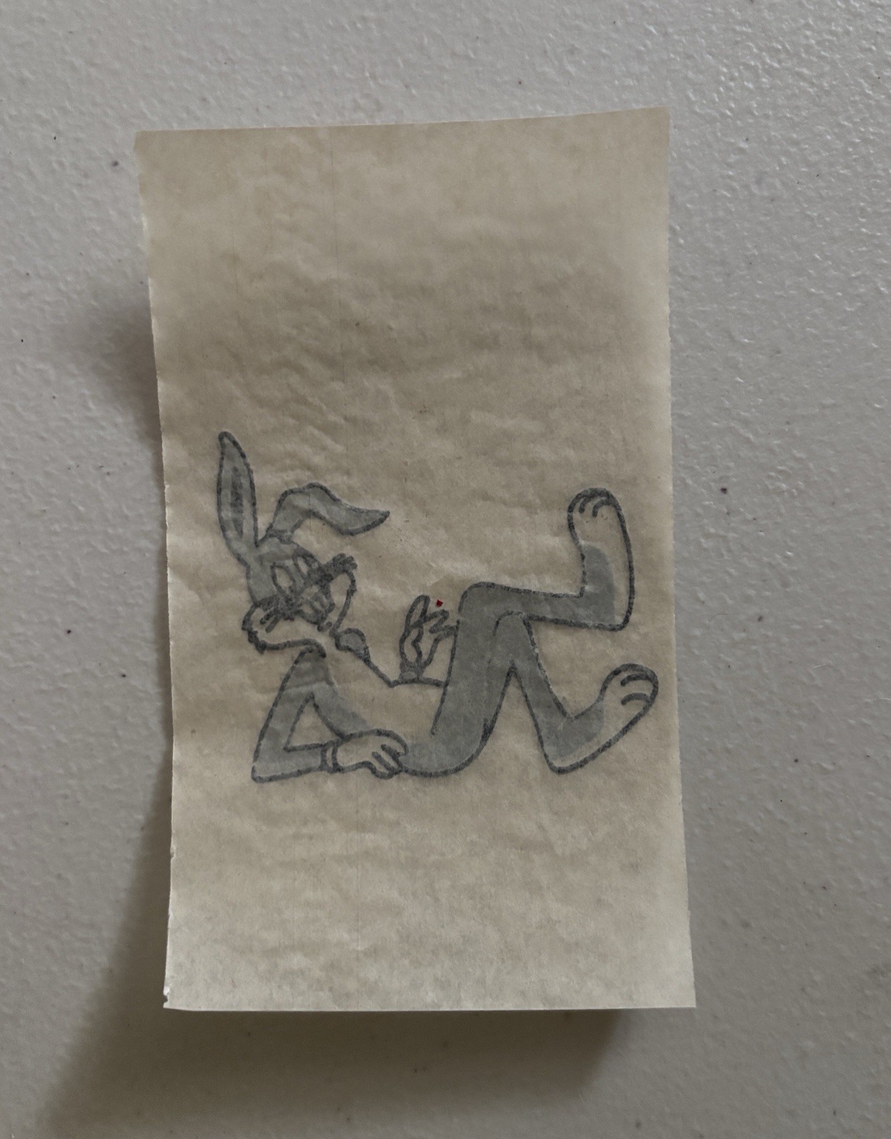 Original Vintage 1974 Bugs Bunny Cartoon Rabbit TV Mini Iron On Transfer