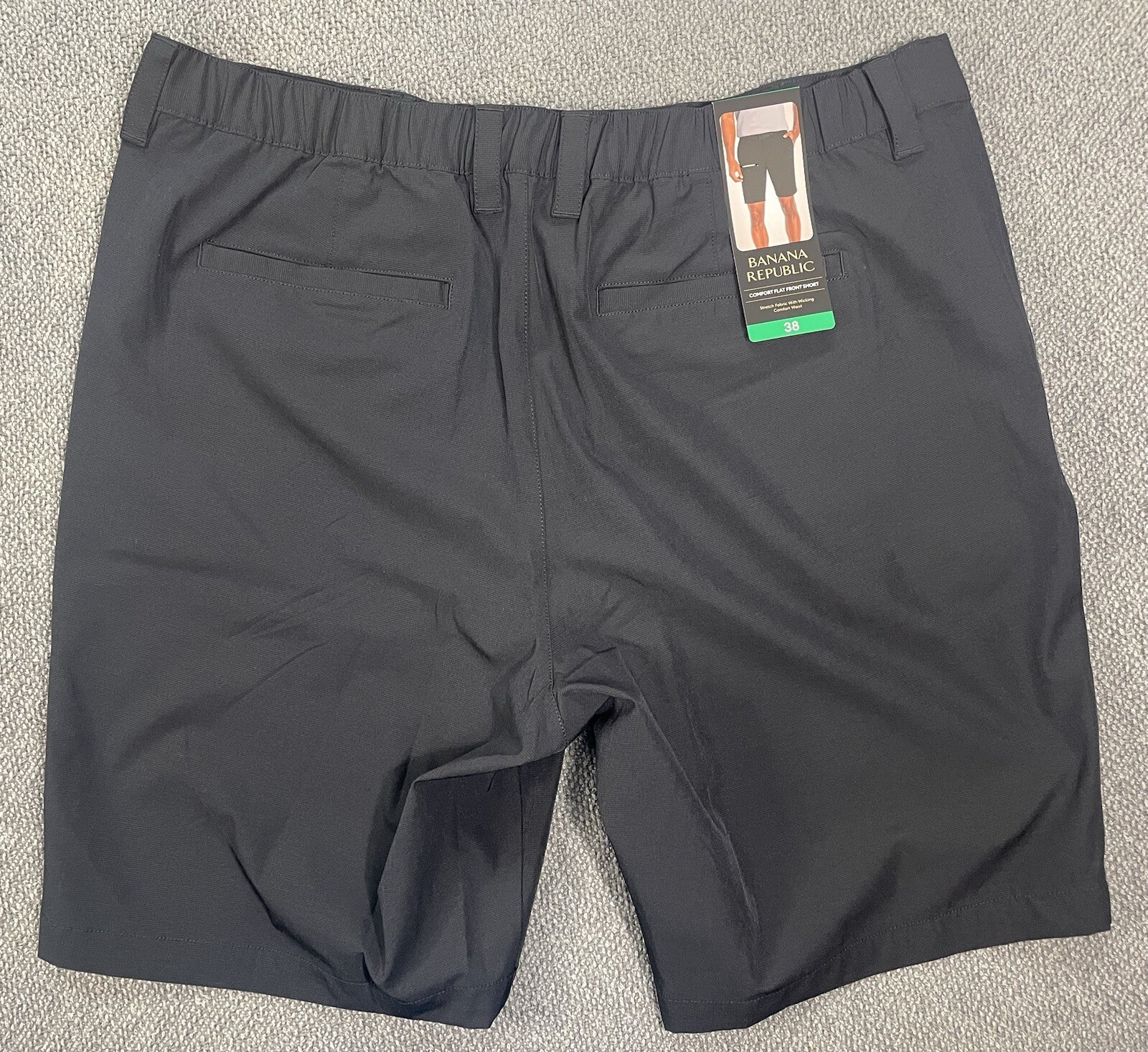 Banana Republic Men’s Comfort Flat Front Short Blue Black Gray NWT