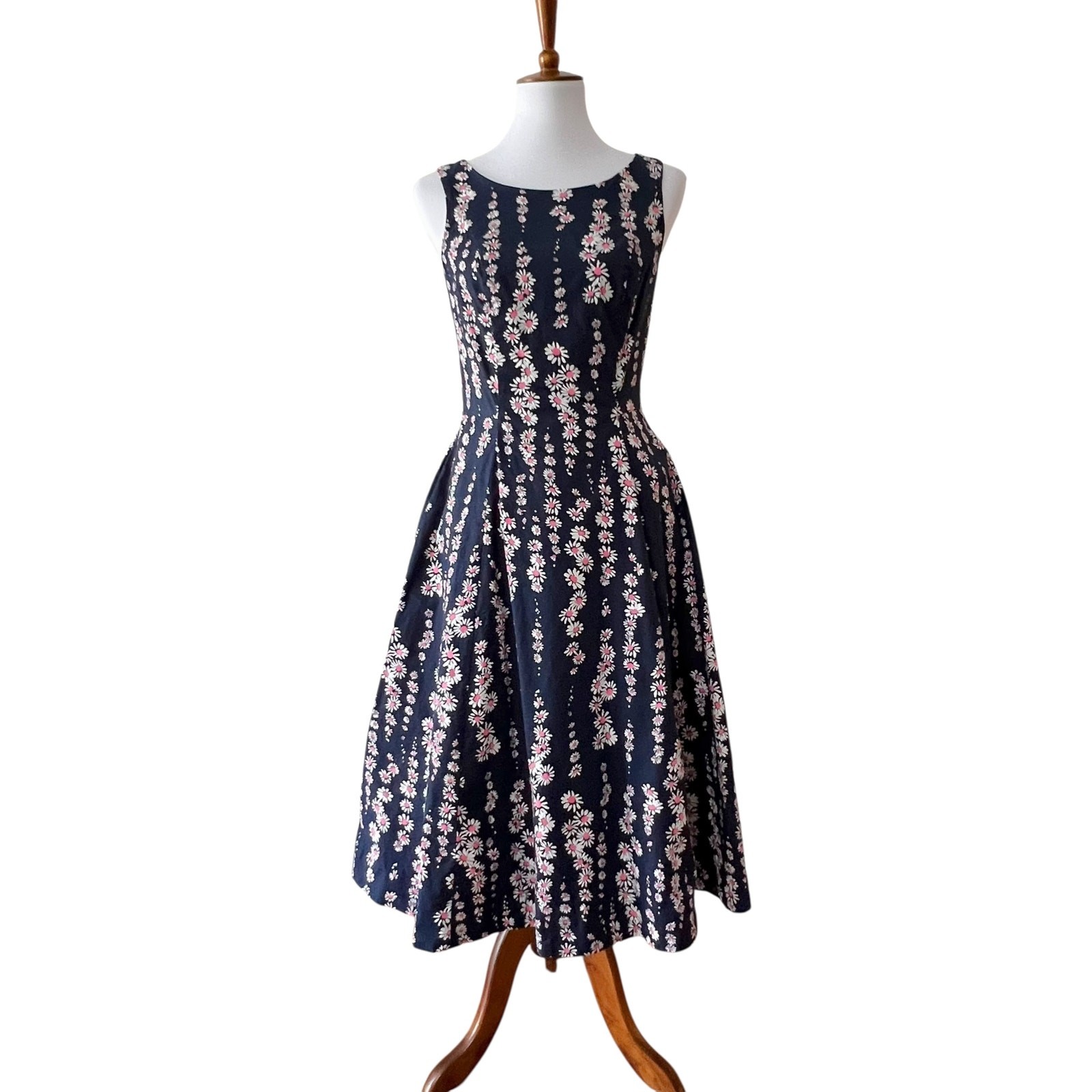 Boden 4 Dress Small Cotton Retro Classic 50s Style Wedding guest Cottage Daisies