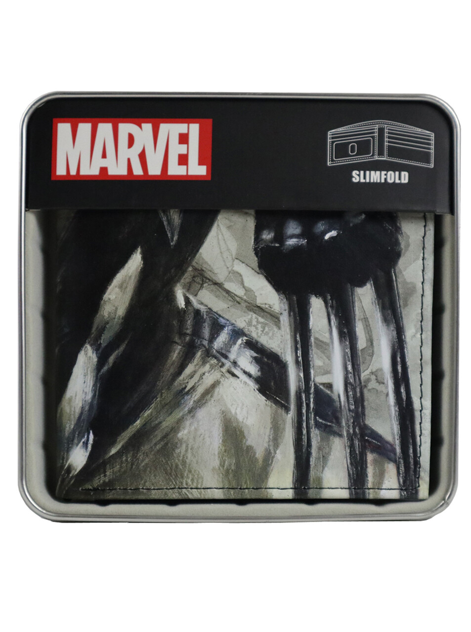 Wolverine Logan Slim-Fold Bi-Fold Novelty Wallet In Collector’s Tin Marvel New