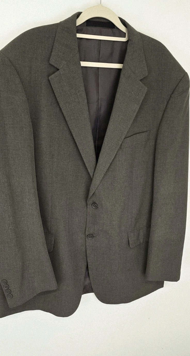 M&S Tailoring Single Breasted Jacket ‘Beige’ Machine Washable UK Chest 44″ Long