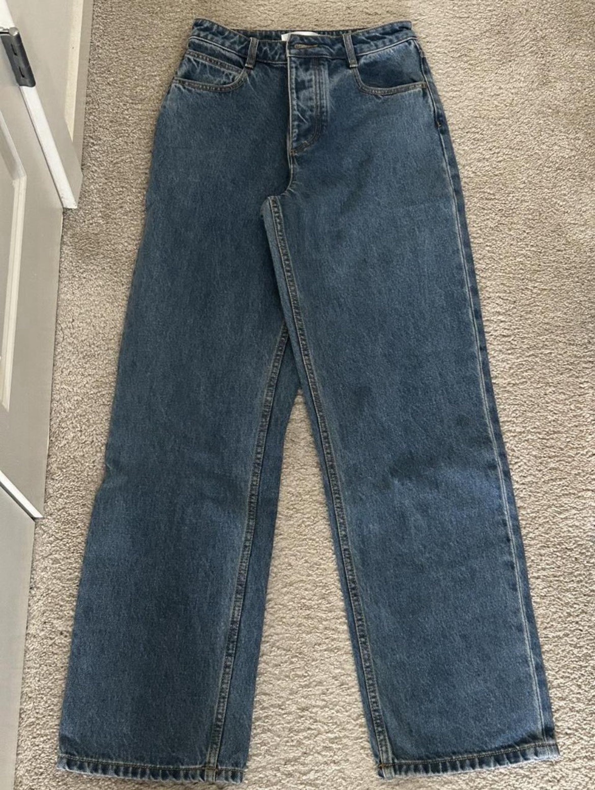 NWT Ronny Kobo Sade Women’s Straight Leg Jeans Light Wash Blue Denim 100% Cotton