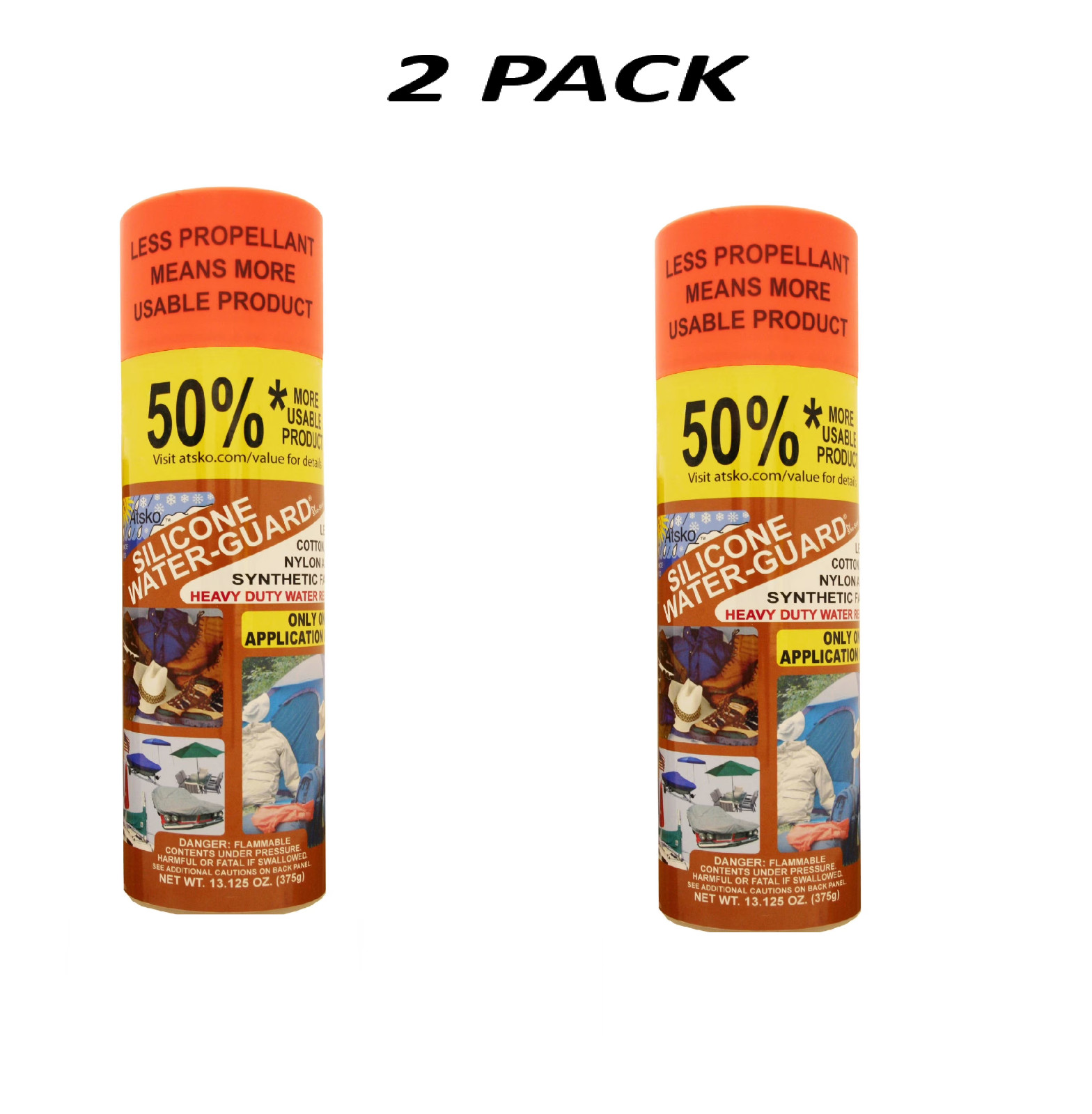 (2 PACK) V.I.P. Silicone Water-Guard Water Repellent, 13.13 Ounces.