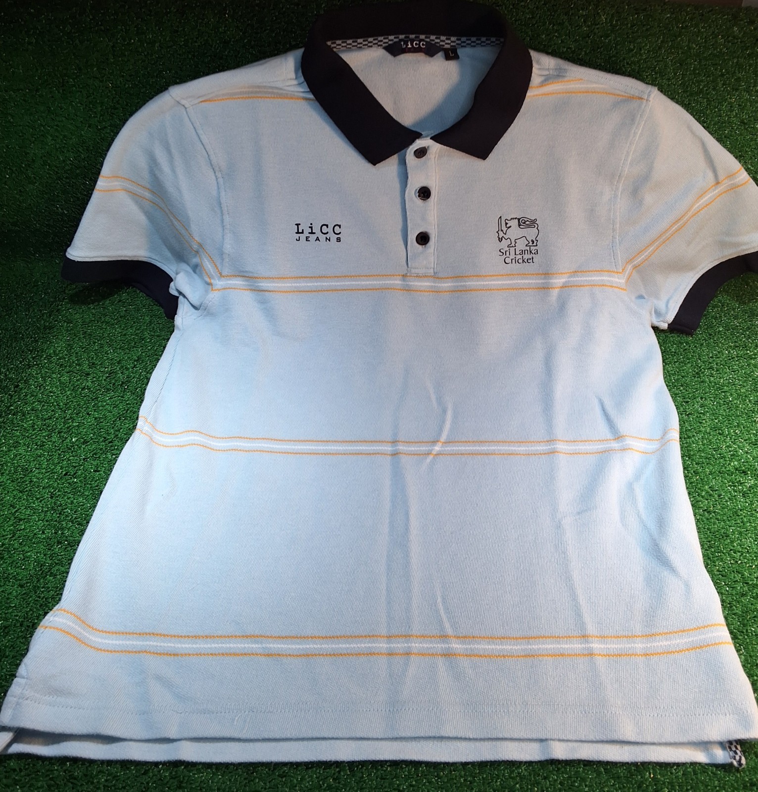 LICC Jeans Sri Lanka Lions Cricket Team Polo Shirt Mens L (Fits Like M)