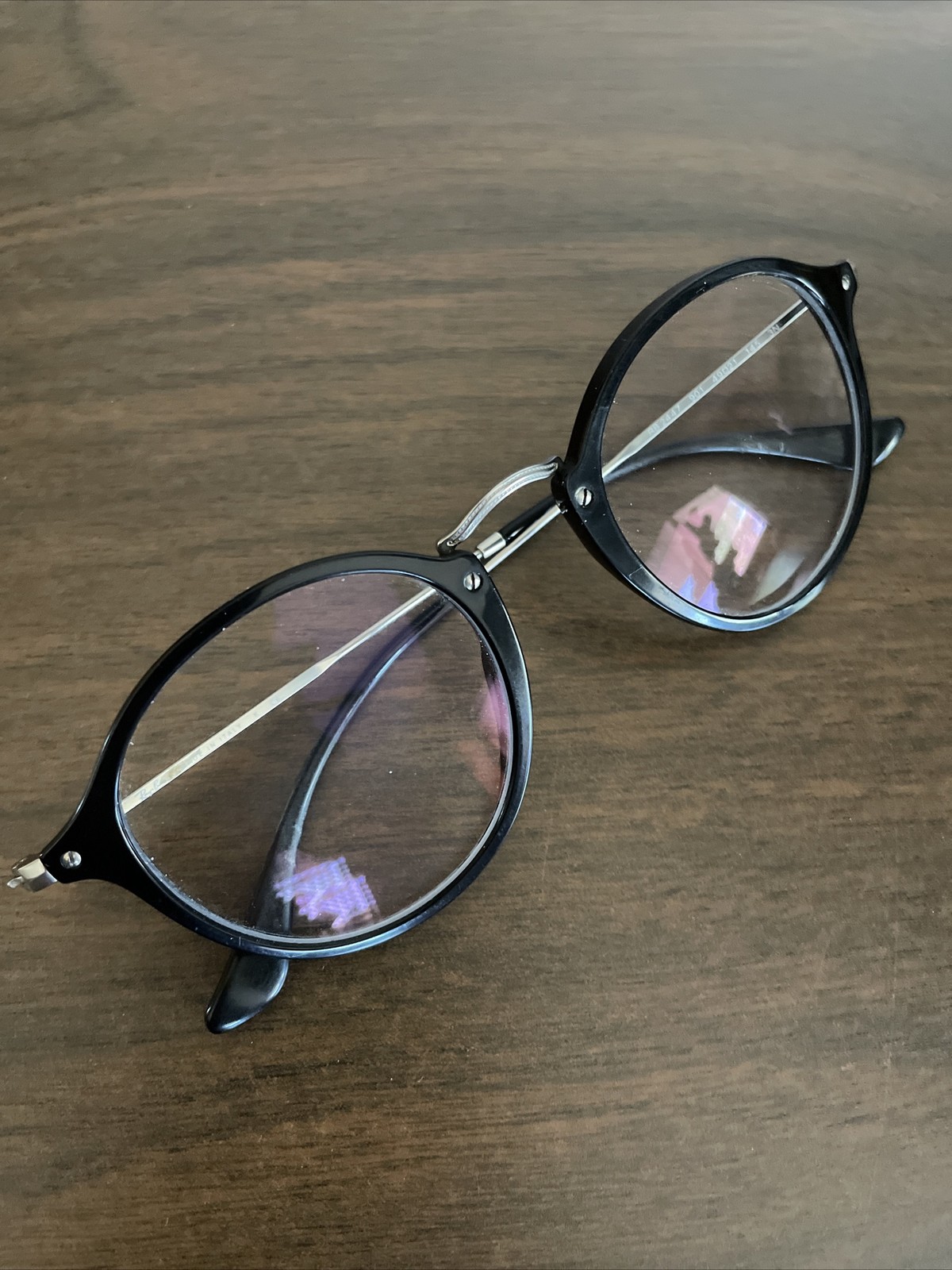 Ray-Ban RB2447 901 Icons Round Black Silver Sunglass Frame Only