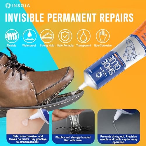 Shoe Glue Sole Repair Kit, Heavy Duty Shoe Adhesive, 2 x 15 ML / 0.5 oz