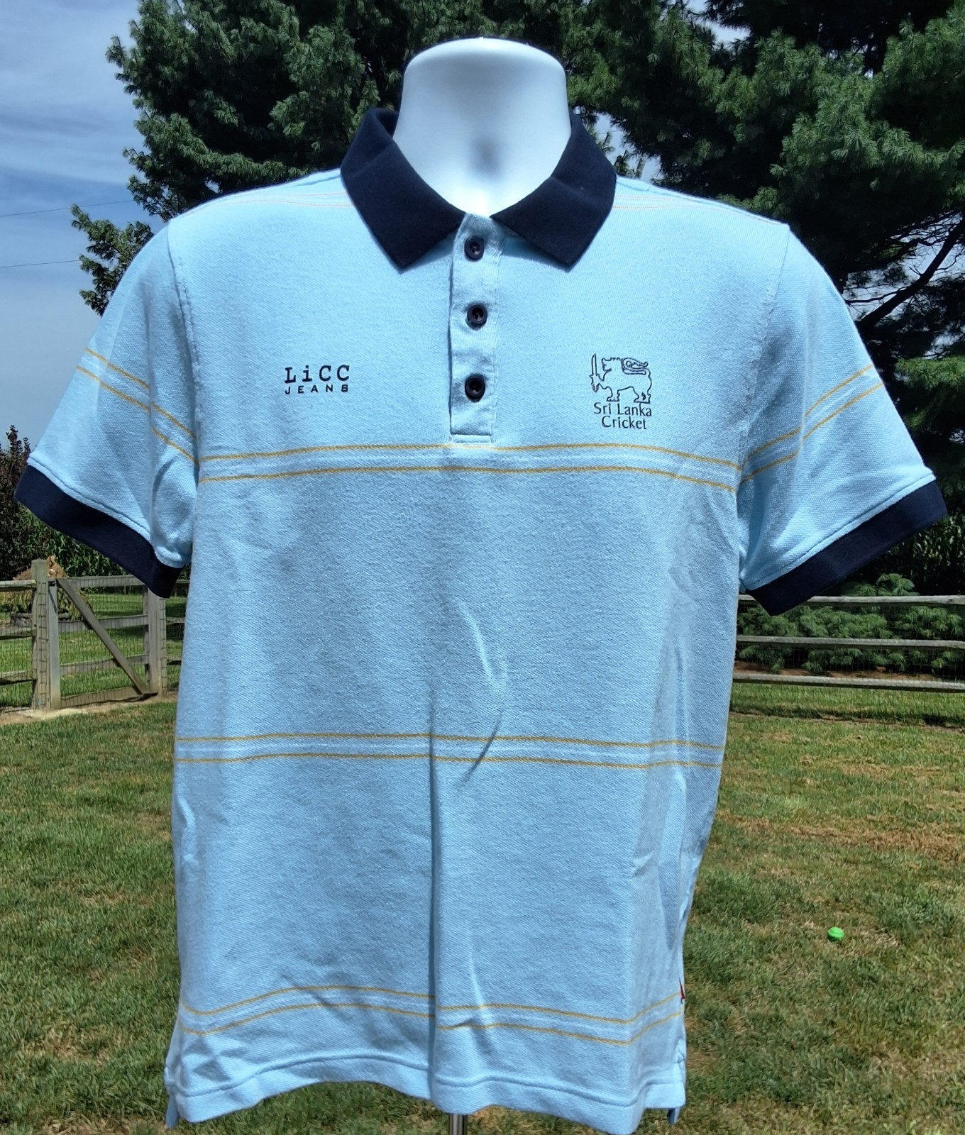LICC Jeans Sri Lanka Lions Cricket Team Polo Shirt Mens L (Fits Like M)
