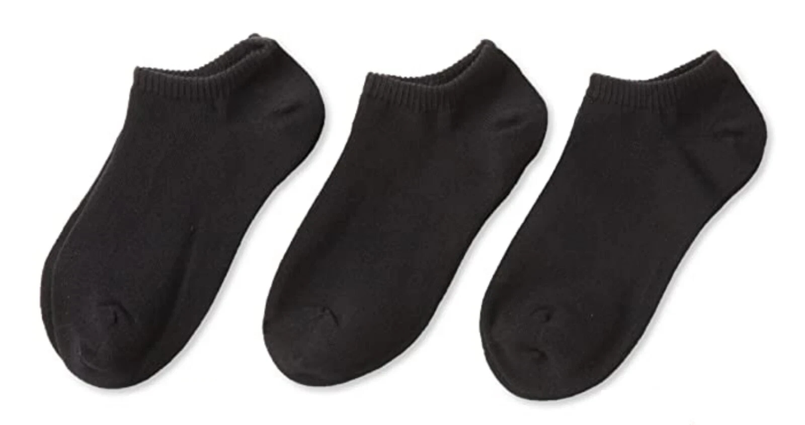 Jefferies 3 Pack Black Seamless Liner Socks Girls Size M L111418