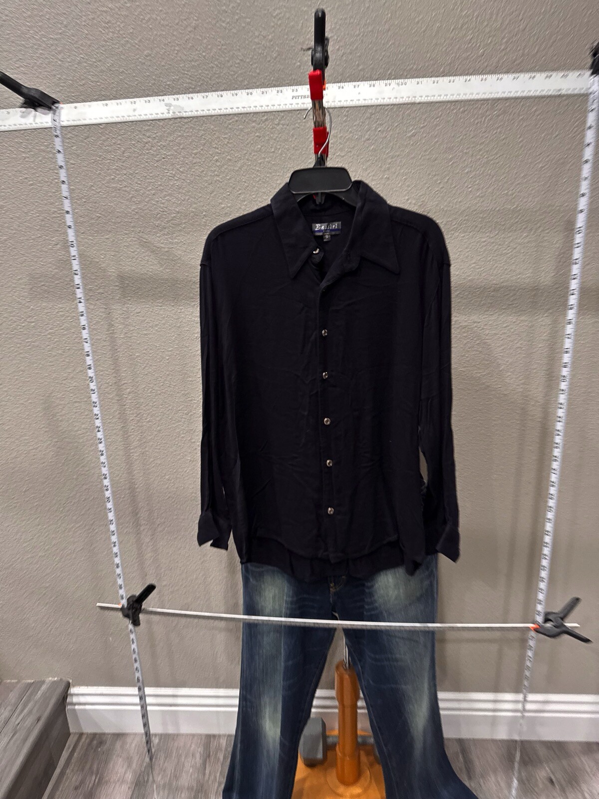 Bassiri Unique LONG SLEEVE SHIRT Small S 15 x 30/31