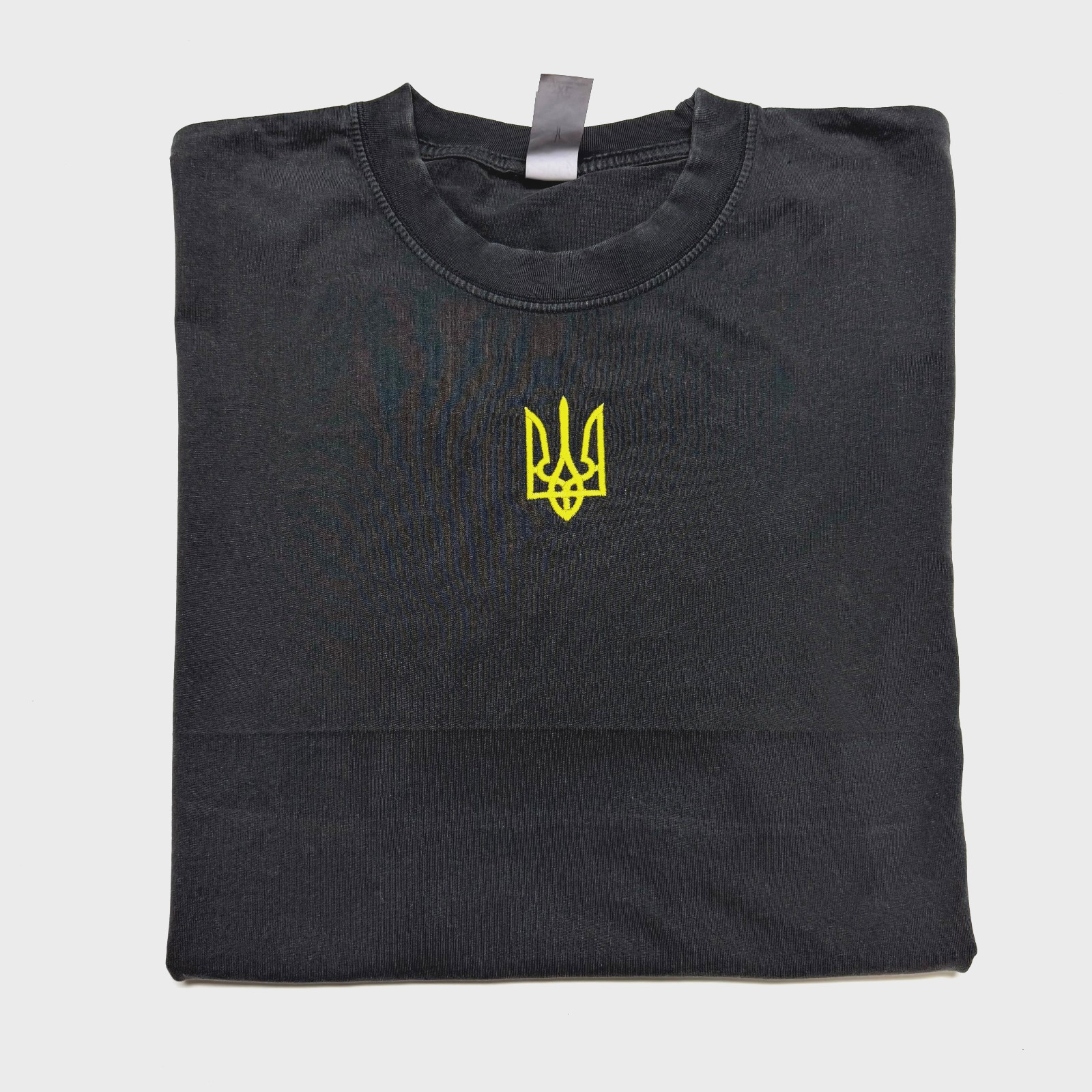 Ukraine Embroidered Vintage Black Ukrainian Volodymyr Zelenskyy Golden Trident