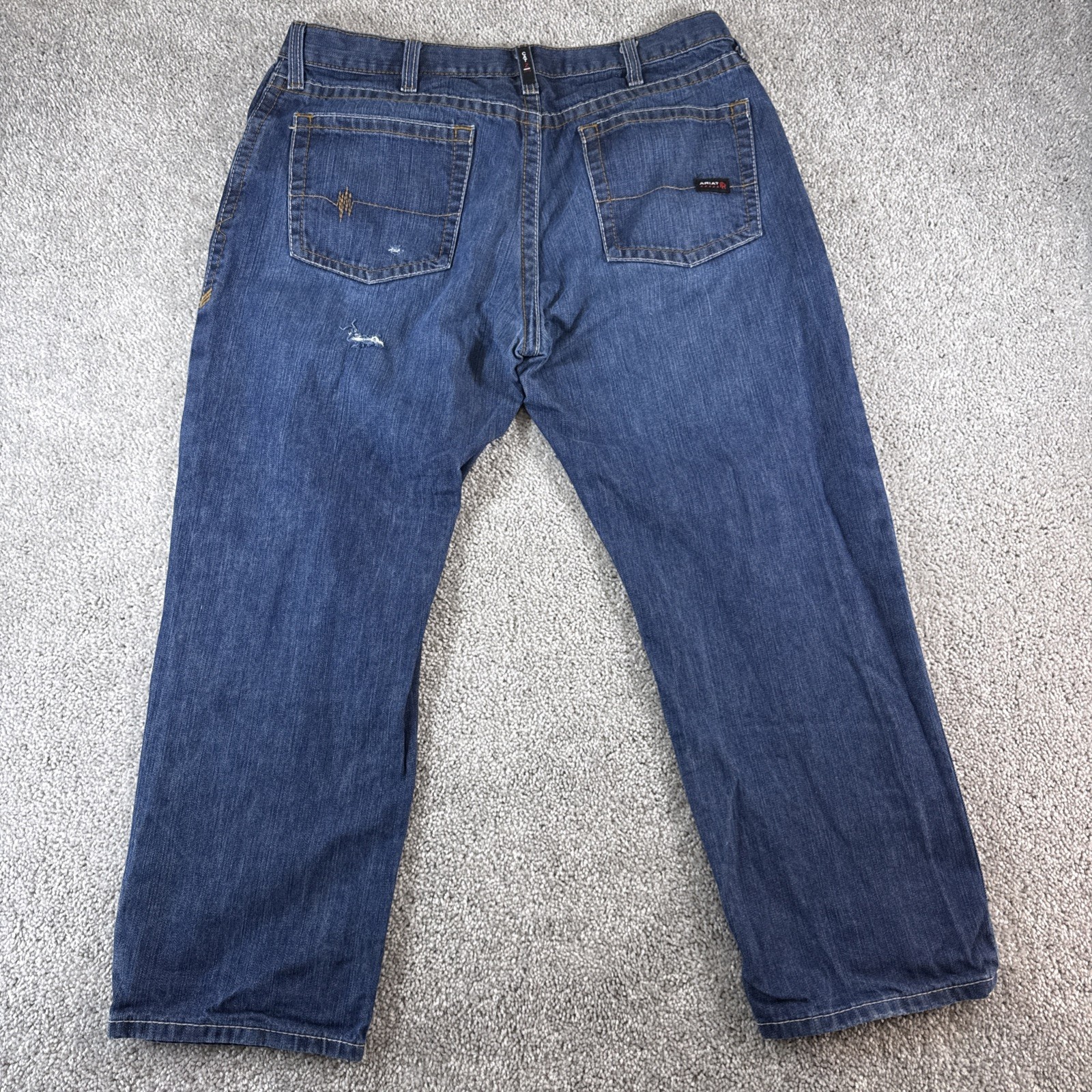 Mens ARIAT FR Work M3 Loose Fit Jeans Men 38×30 Straight Leg Cat 2