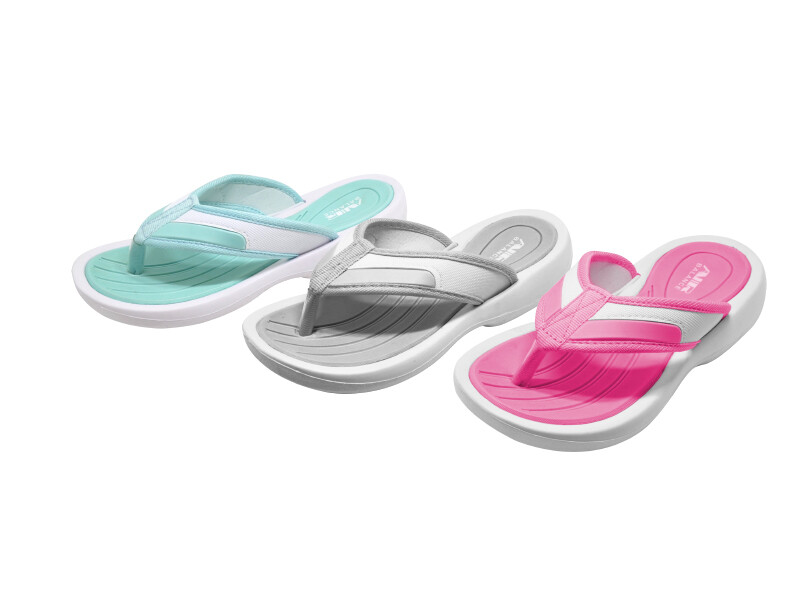Women Air Balance Flip Flops Sandals Beach 6-11 Mint Gray Pink ABS8090W