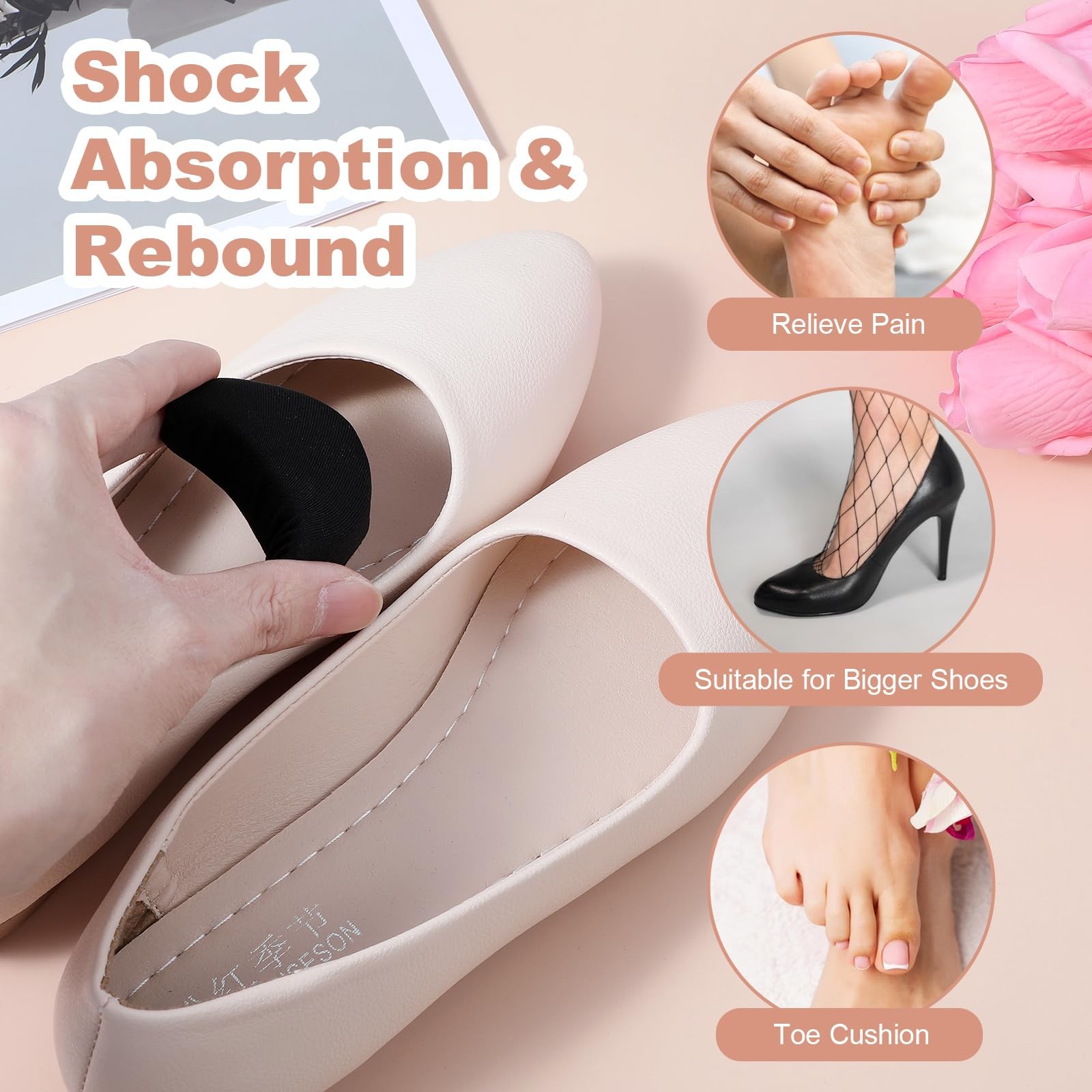 Shoe Filler Inserts Adjustable Shoe Fillers Foot Brace Shoe Pads Toe Cushions