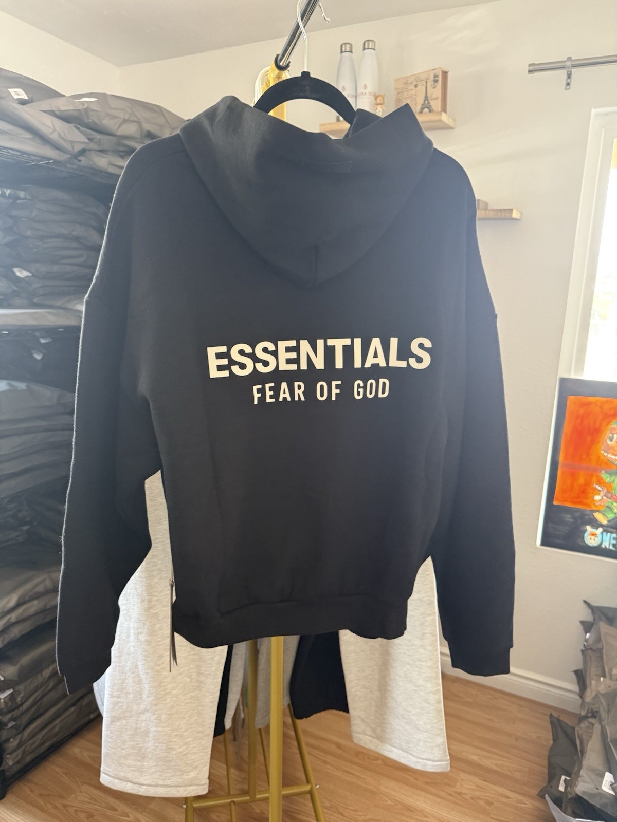 NWT Essentials Black & White Hoodie FW24 Fear Of Gods XS to XL