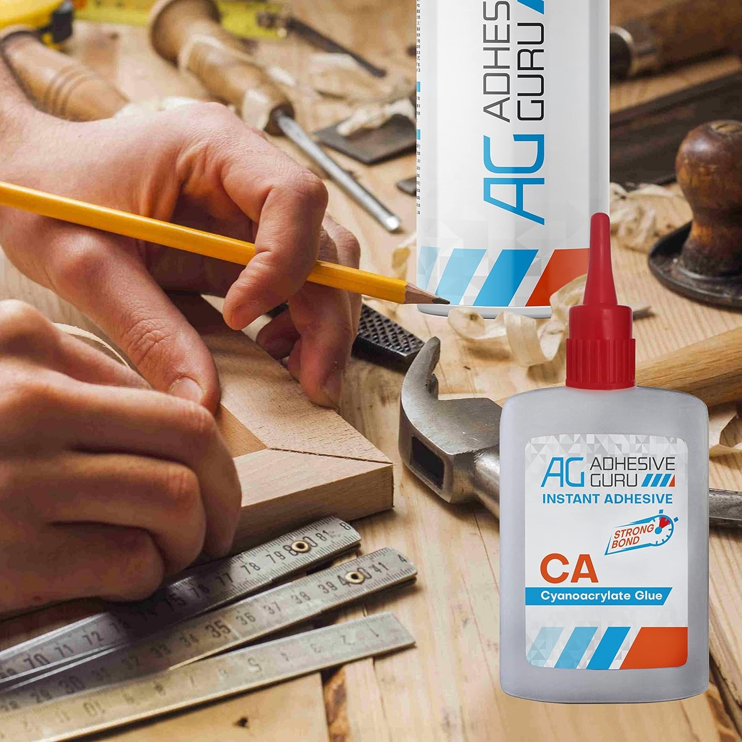 Adhesive Guru CA Glue with Activator (1.7 oz 1 Pack, & Kit
