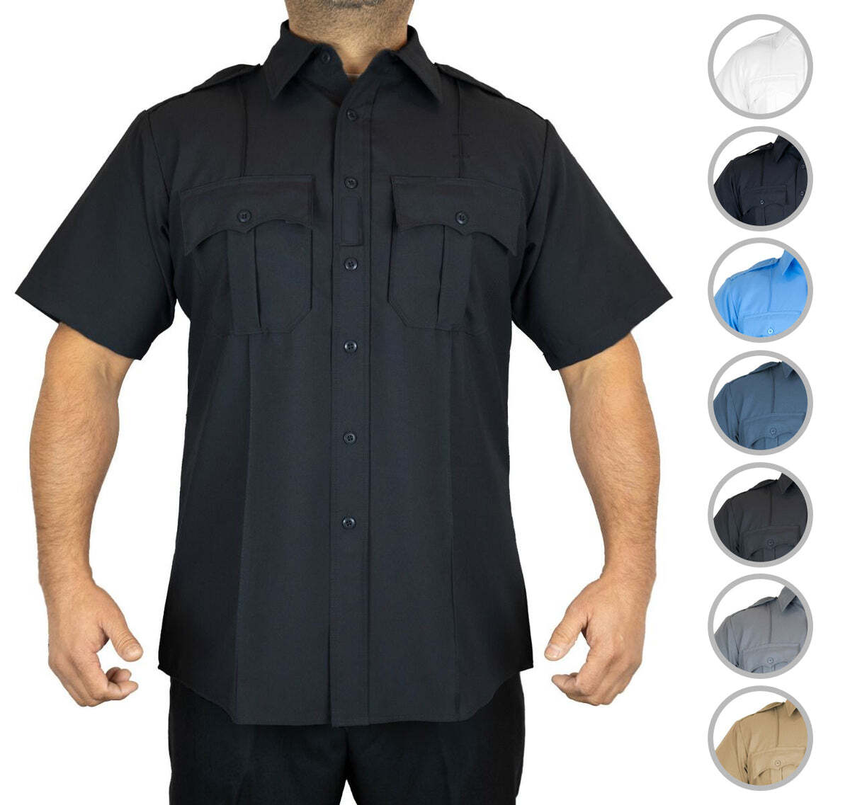 100% Polyester 4 Pocket Hidden Zipper Uniform Shirt Law Enforcement BDU Zipper
