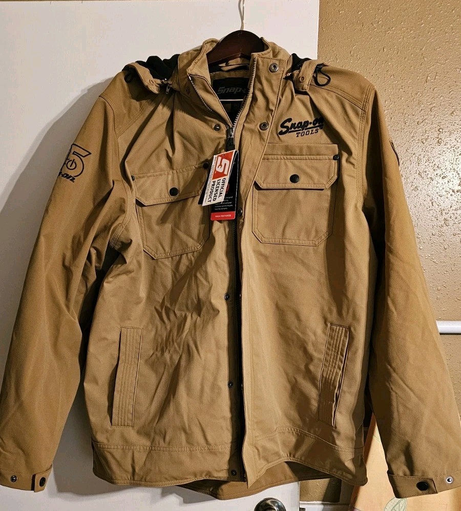 NEW Snap-on Tools 2025 Hooded Winter Jacket Men’s XL Gold/Tan 105th Anniversary