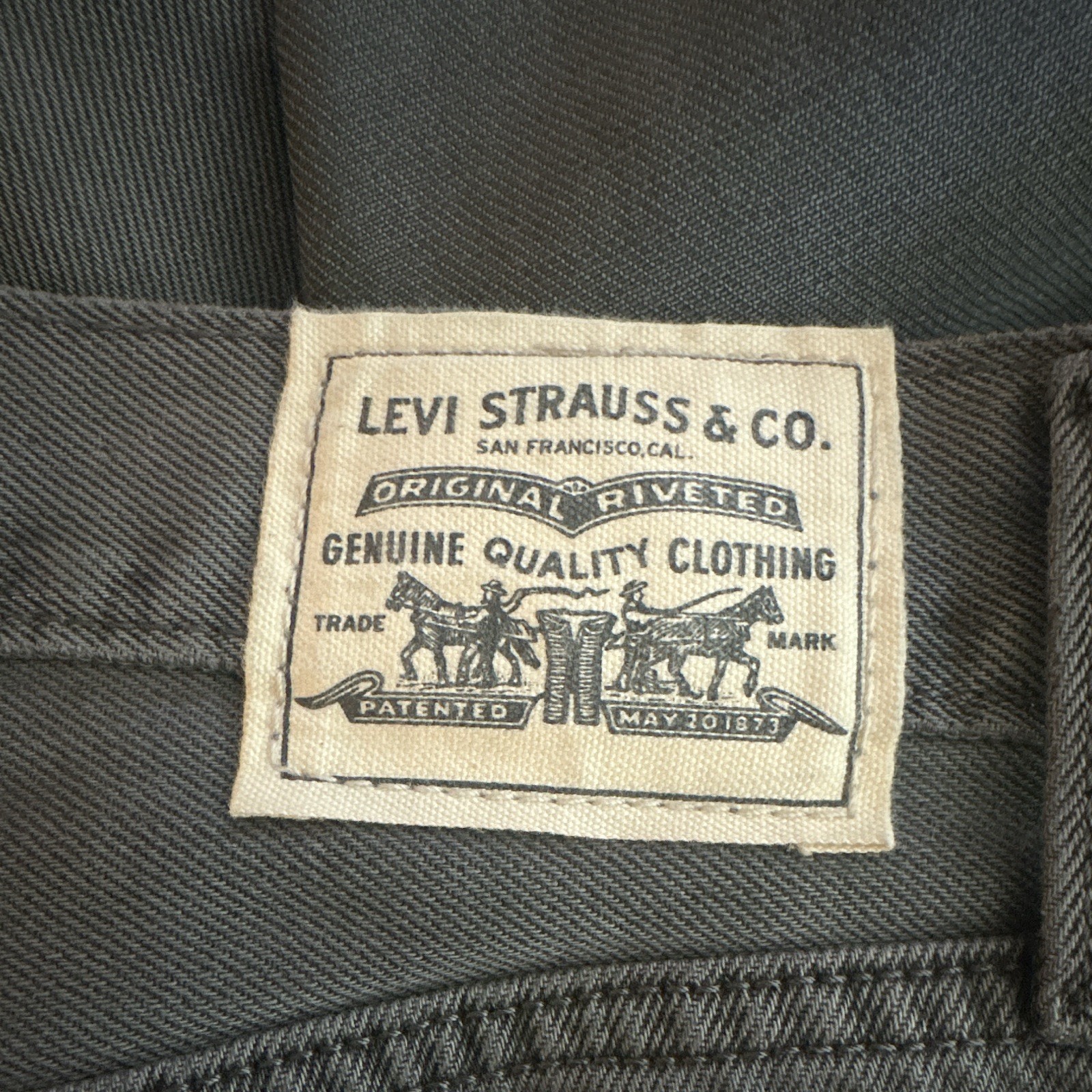 Levi Strauss & Co. Women’s Dark Wash Gray Wide-Leg Loose 5-Pocket Denim Jeans 30