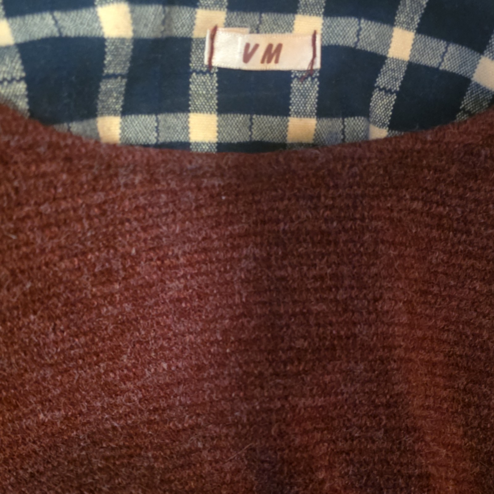 VM Women’s M Burgundy and Blue Plaid Schoolgirl’s/Cross-dresser Dress