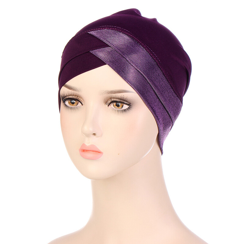 Stretch Muslim Headscarf, Chemo Cap for Hair Loss Women Wrap Turban