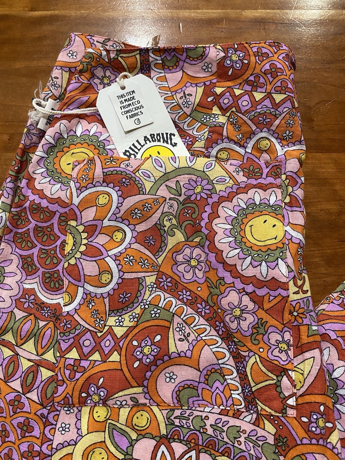 Billabong x Smiley Women’s Floral High Rise Flared Pockets Woven Pants