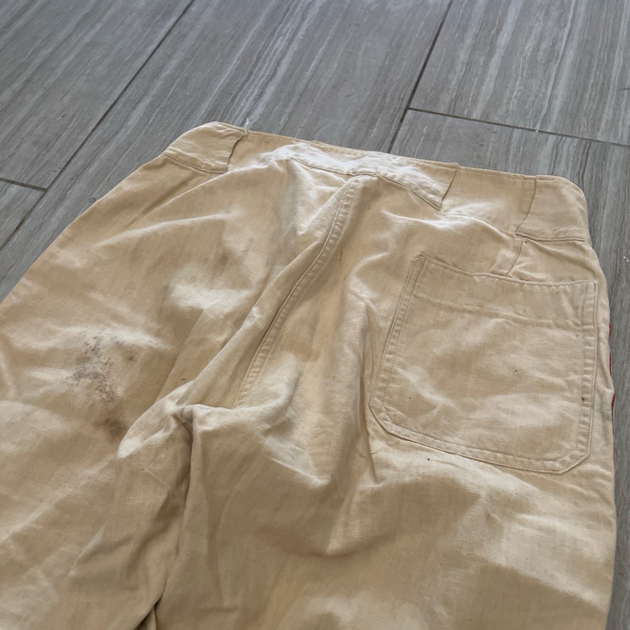 30s / 40s true vintage Spalding Bros Men’s Beige Cotton Canvas Pants 34W