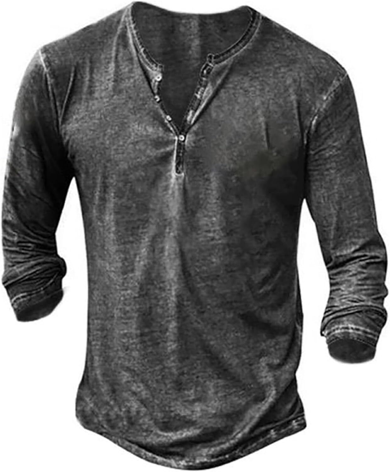 Mens Summer Henley Casual Tee Tops Short Sleeve V Neck Holiday Pullover T- Shirt