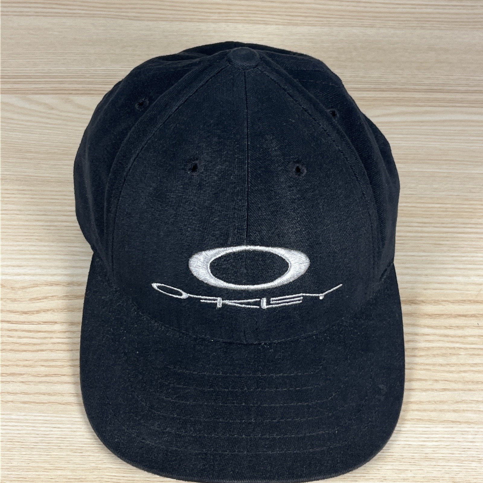 Vintage 90s Oakley Software O Matter Black Adjustable Snapback Baseball Hat
