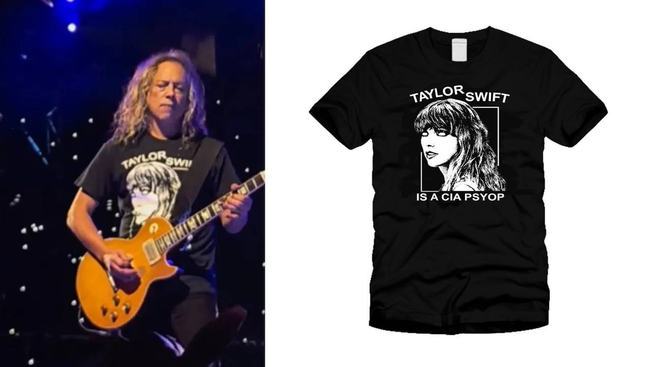 HOT SALE ! Taylor Swift Is A CIA Psyop Metallica Funny Meme Unisex Graphic Tee