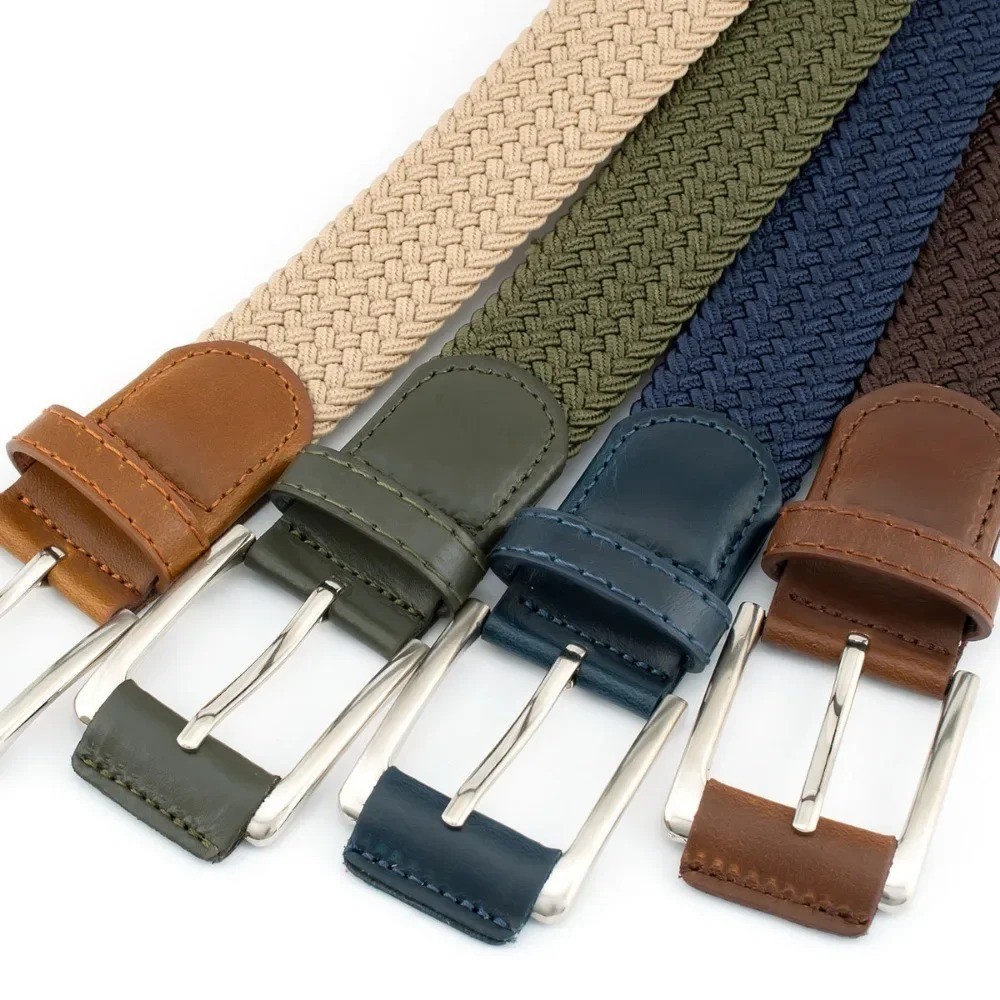 Elastic Fabric Braided Belt,Enduring Stretch Woven Belt for Unisex Men/Women/Jun