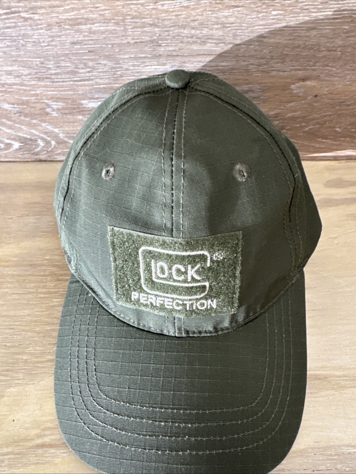 GLOCK PERFECTION TACTICAL Hat Green Rip Stock NWOT Lightweight American Flag