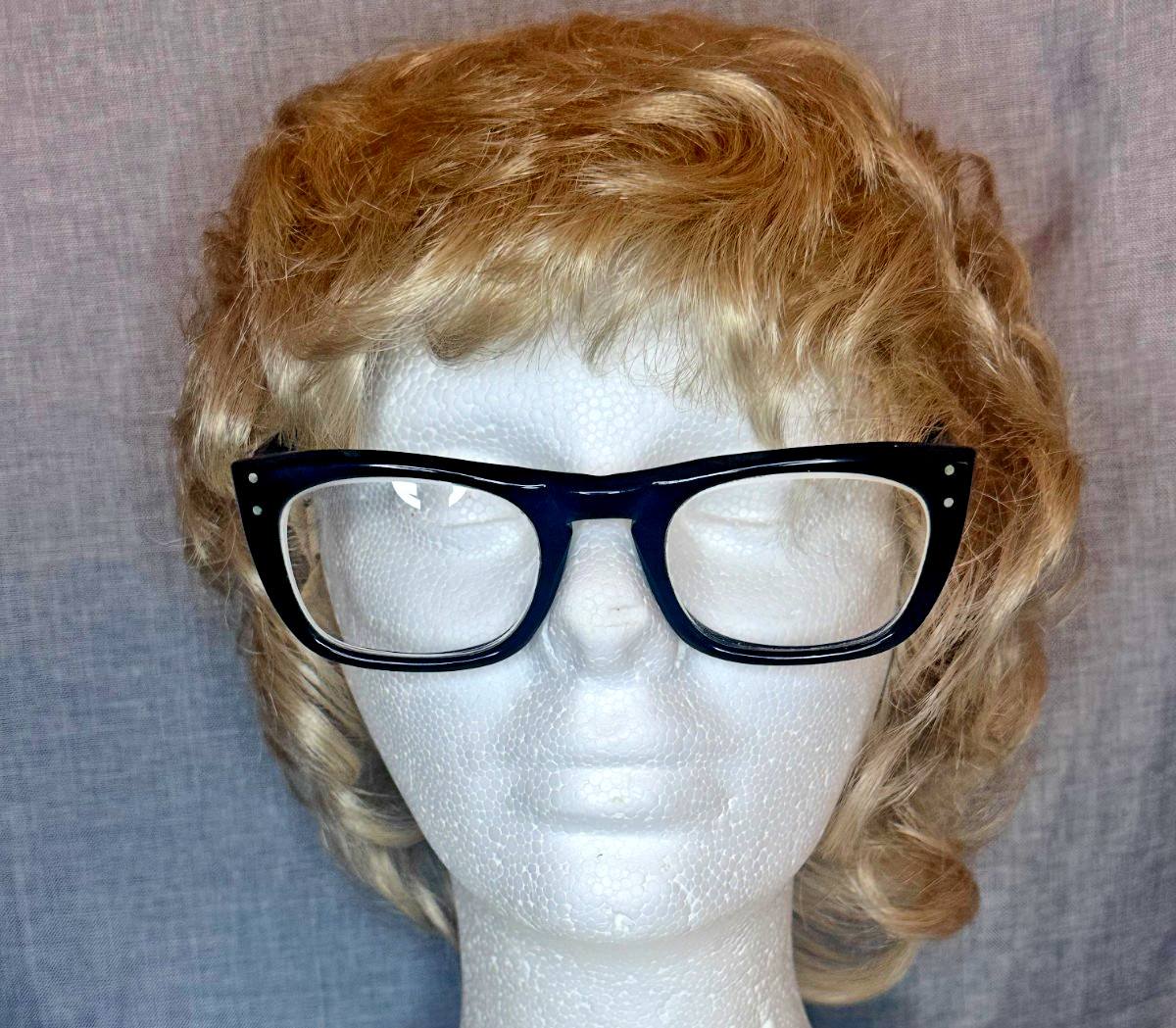 1960s American Optical AO 50-24 thick rimmed black eyeglasses Gov. issued frames