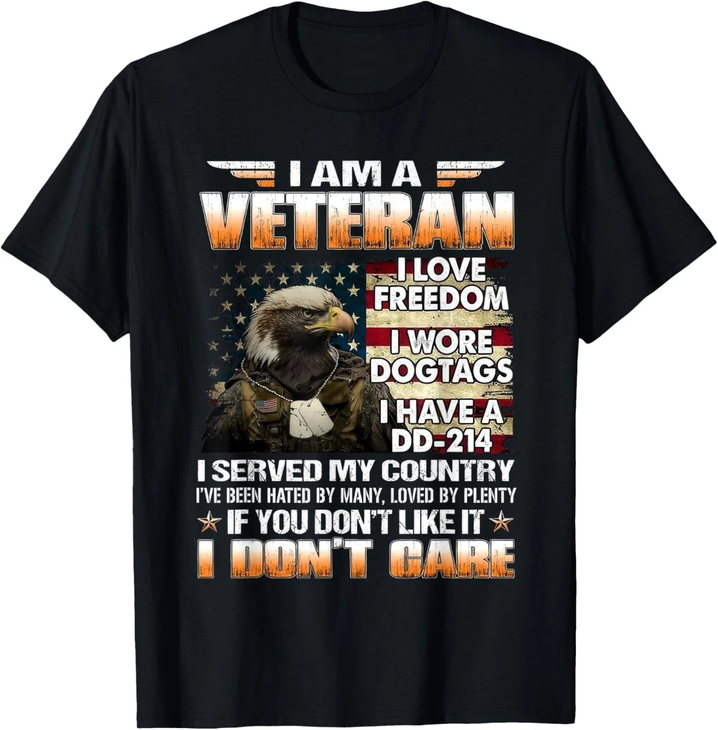I Am A Veteran I Love Freedom DD-214 T-Shirt