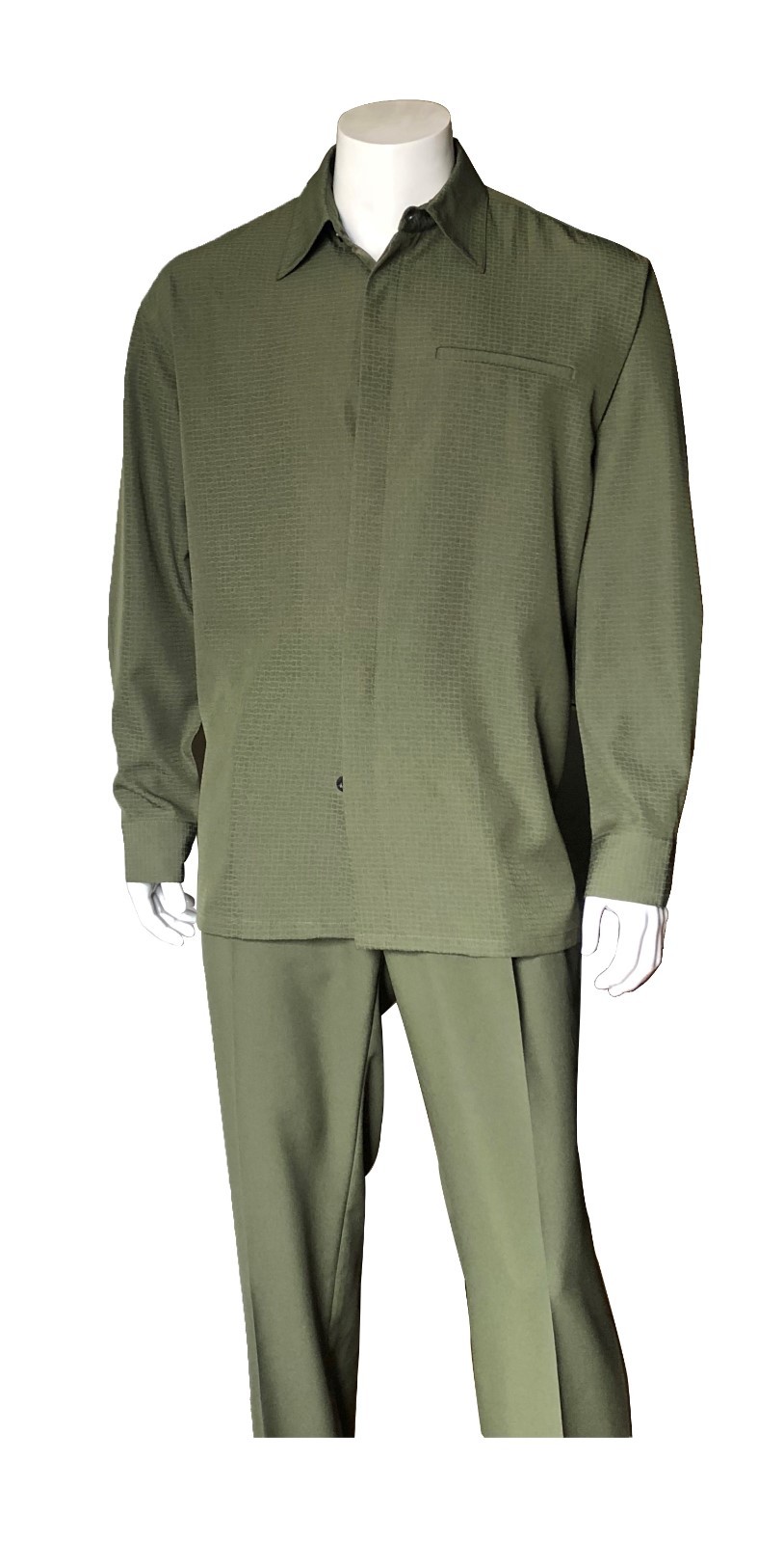 Men’s Long sleeves casual suit Jacket with Pants 5 colors, Polyester, M2763