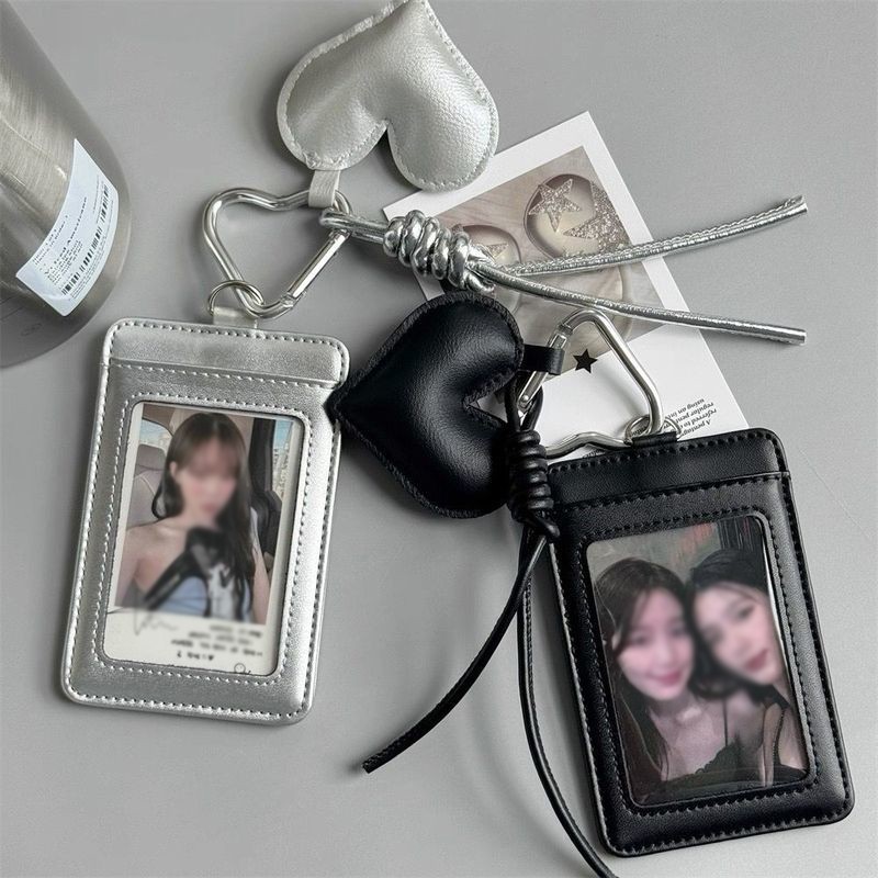 Photocard Holder Keychain Idol Photo Sleeve ID Card Cover Photo Display Pendant