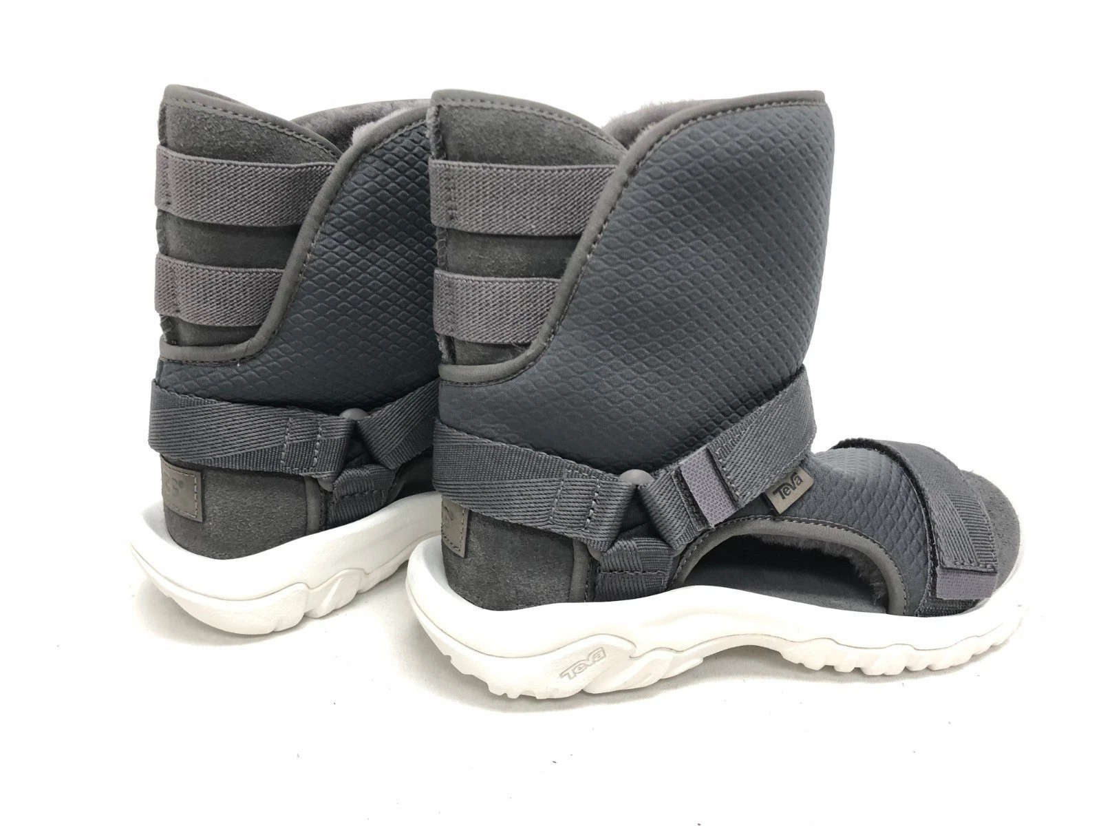 UGG/TEVA COLLAB Dark Gray SHEEPSKIN SPORTY HYBRID BOOT SANDAL 1018220U SZ M5/W7
